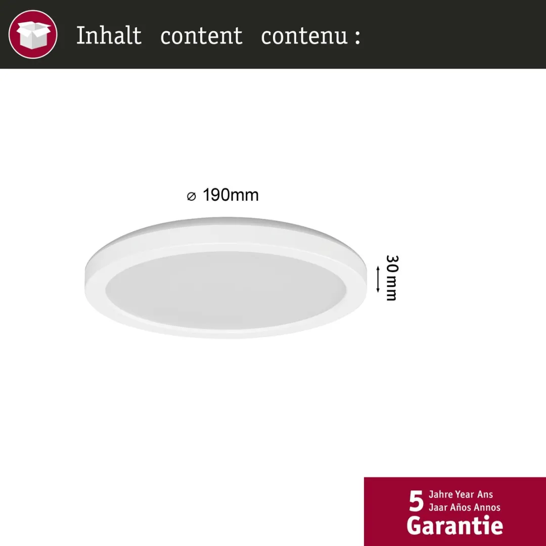 Paulmann Atria Shine LED-paneel Bewegingsmelder 11,2W 850lm 4000K Wit - afbeelding 6 van 6