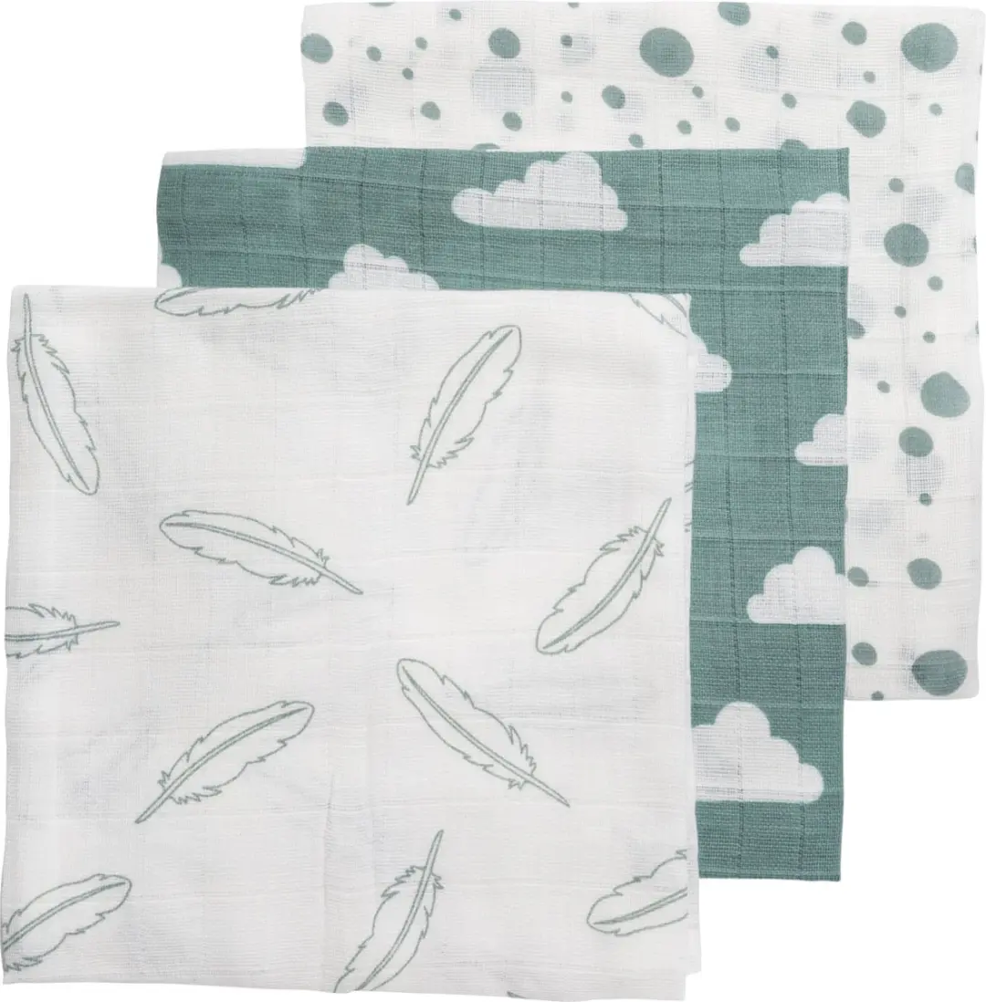 Meyco Baby Clouds/Dots/Feathers hydrofiele doeken