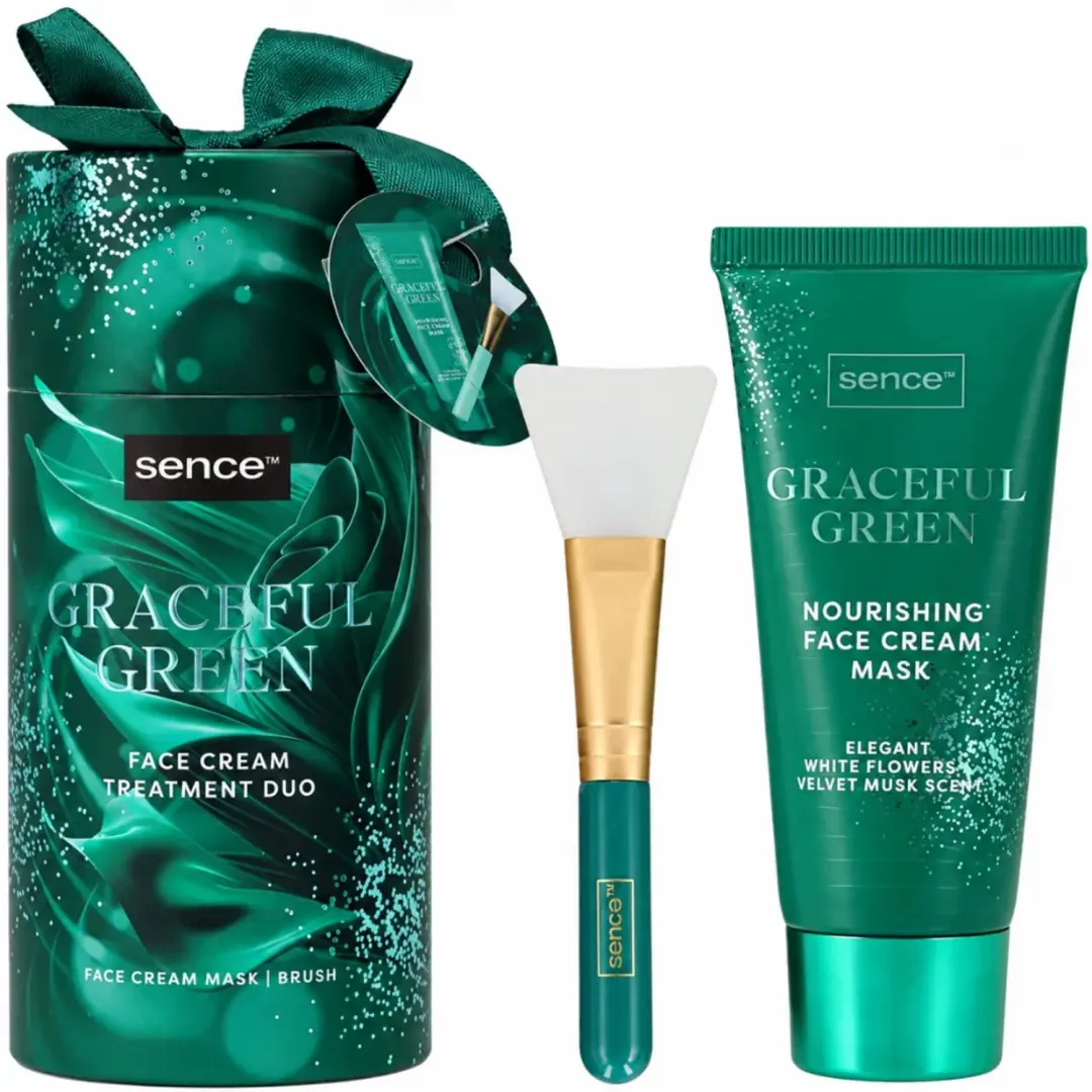 Sence Graceful Green Gezichtsmasker Kit - Crèmemasker 50ml + Siliconen Applicator - afbeelding 2 van 2