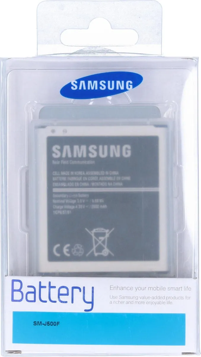 Samsung, Batterij Geschikt voor Samsung Galaxy J3/ J5 origineel eb-bg531bbe 2600mah, Zwart