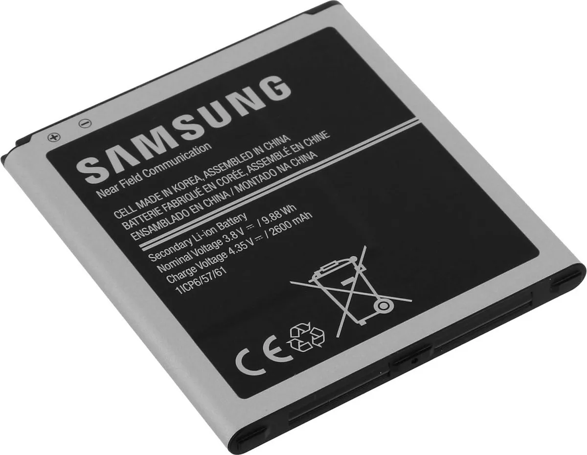 Samsung, Batterij Geschikt voor Samsung Galaxy J3/ J5 origineel eb-bg531bbe 2600mah, Zwart