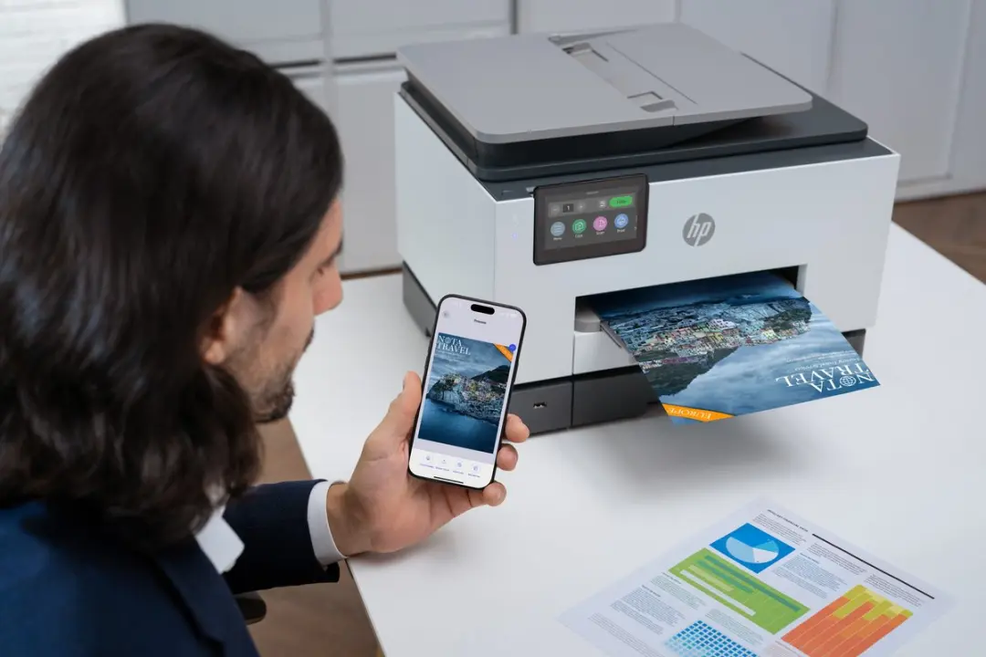 HP OfficeJet Pro 9132 C2WM1B All-in-One Printer - Grijs - afbeelding 3 van 6
