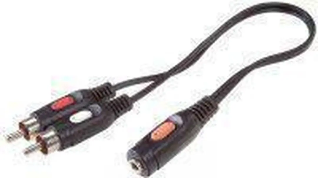 Vivanco CA A 4 Audioadapter,2x Cinchst.-1x3,5mm-Klinkenkupp