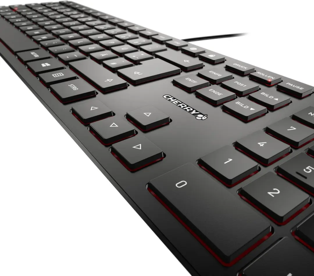 CHERRY KC 6000 Slim JK-1600DE-2 Toetsenbord QWERTZ - Zwart - afbeelding 5 van 5