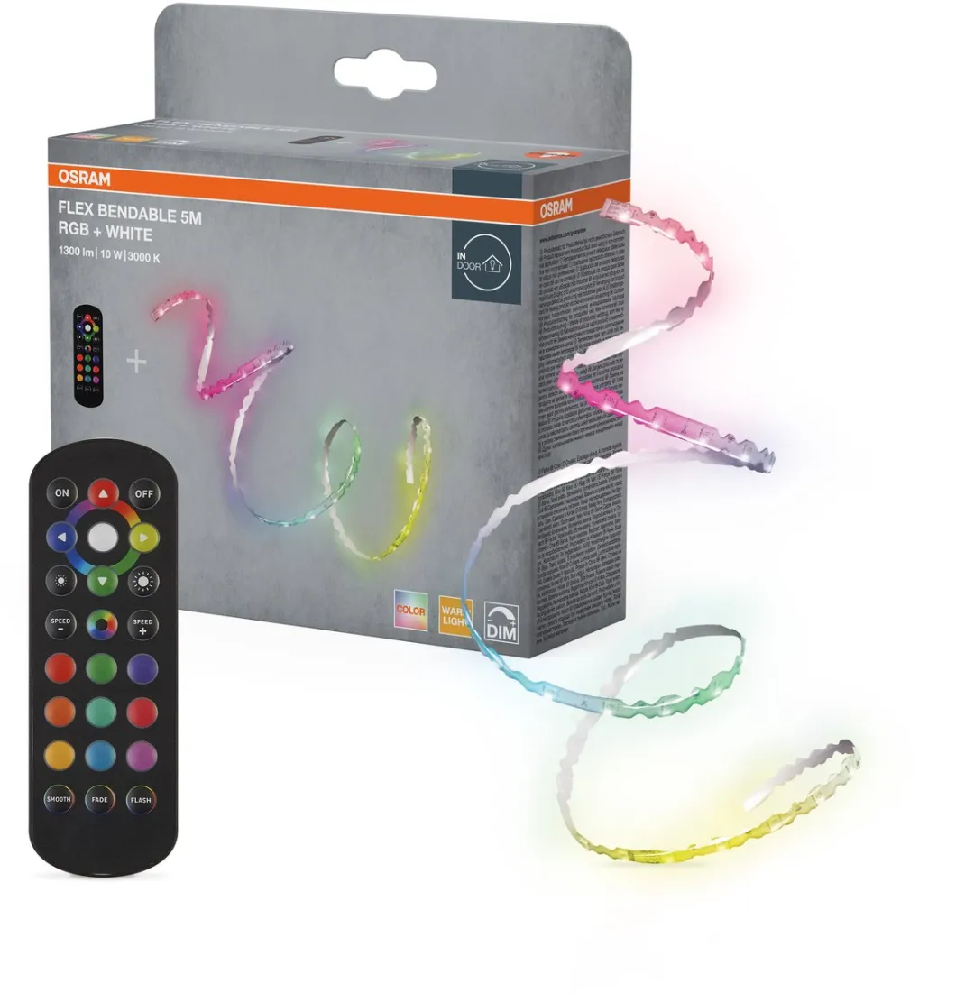 Osram Flex Bendable RGBW LED Strip 5m - met afstandsbediening