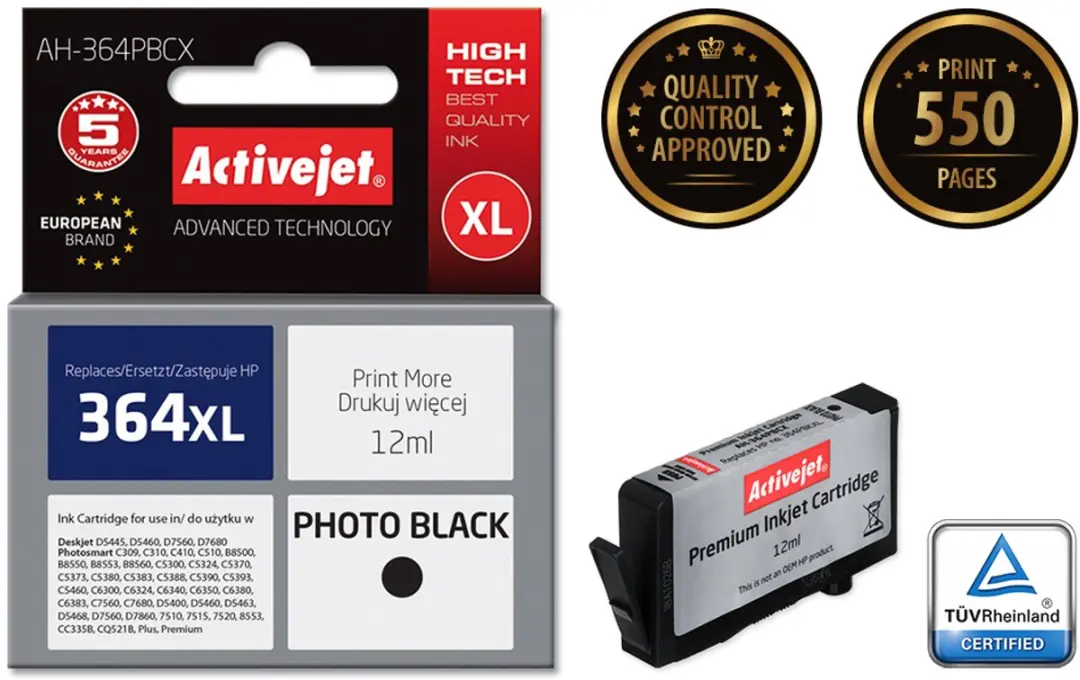 ActiveJet-inkt voor Hewlett Packard No.364XL CB322EE.