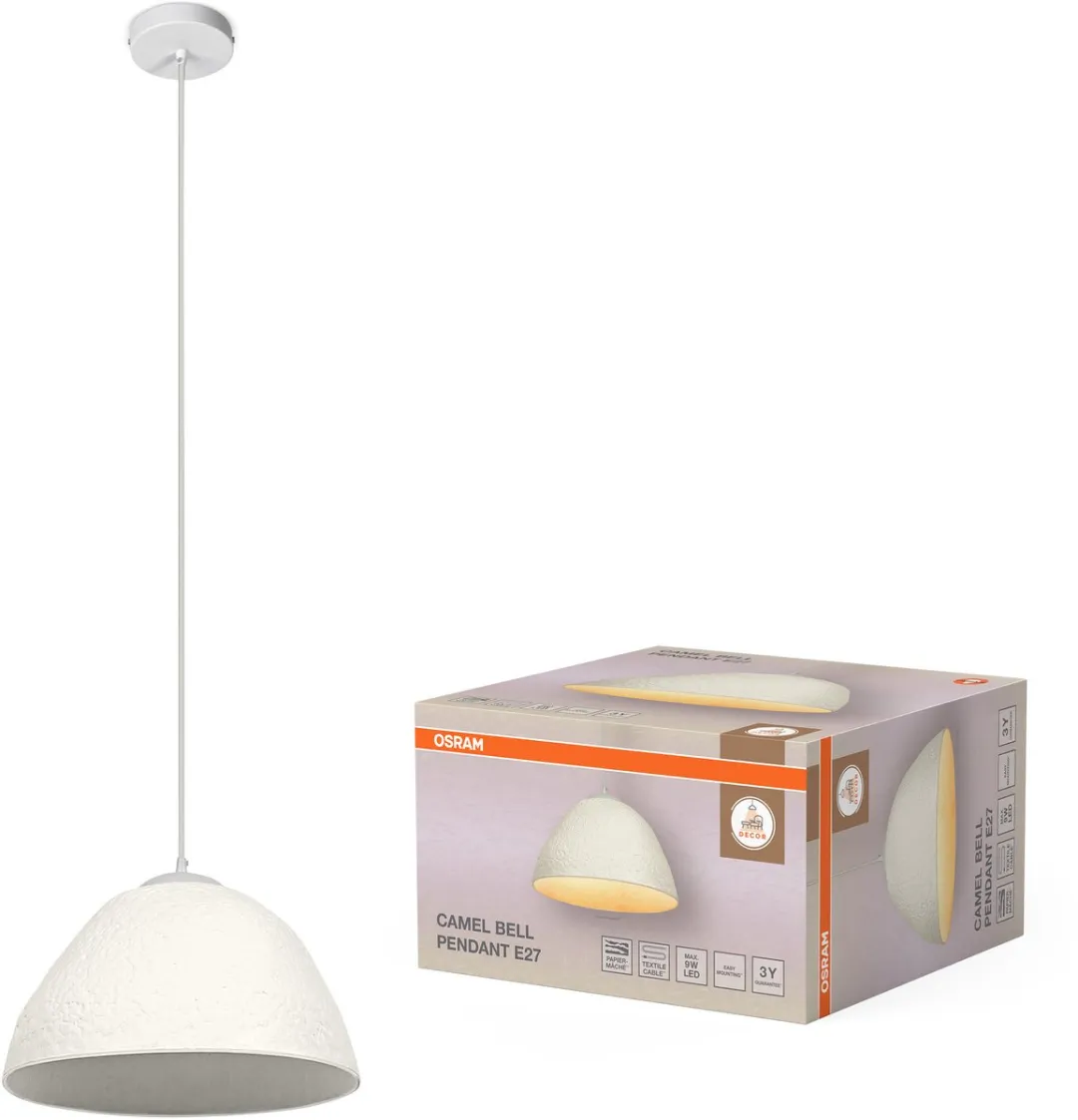 Osram Decor Camel Bell Hanglamp E27 - Wit - 375mm