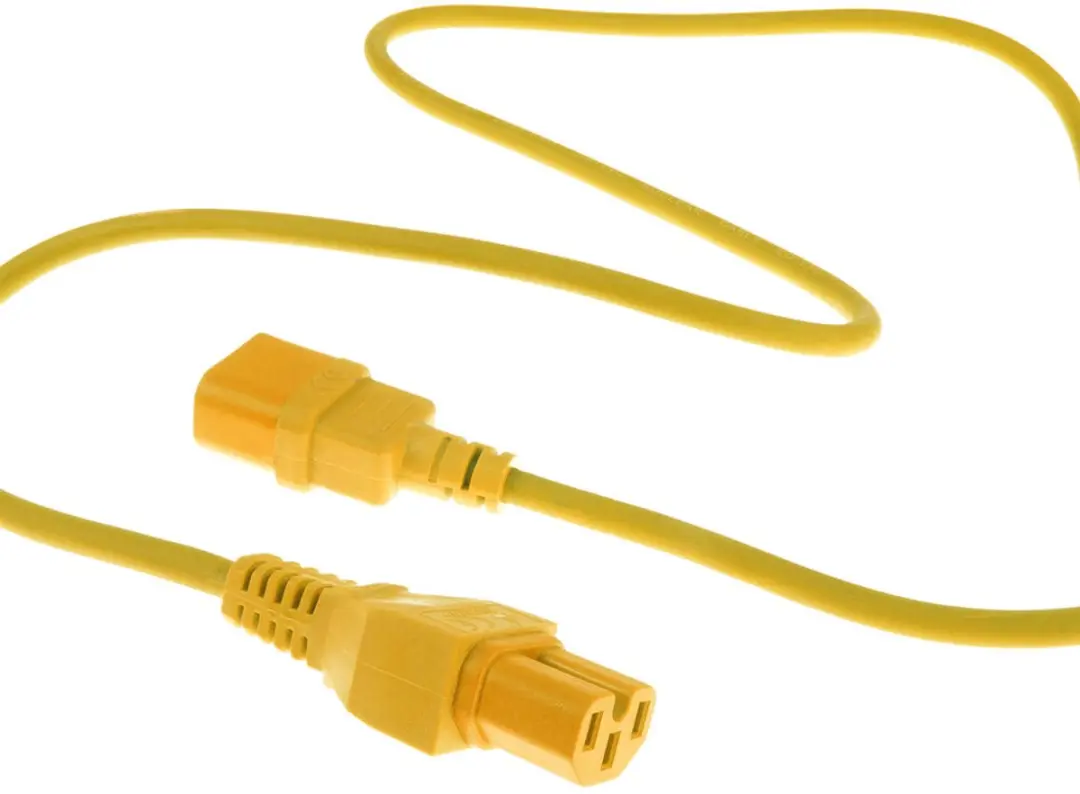 ACT AK5397 Netsnoer C14 - C15 2,5m - Geel - afbeelding 3 van 6