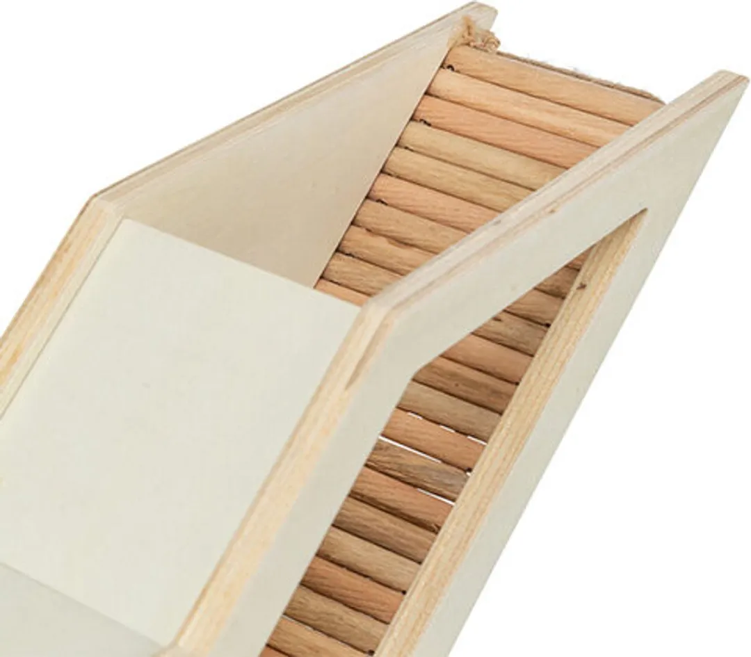 Trixie Observatiebox met Tunnel Muis/Hamster - Onbehandeld Hout 36x17cm
