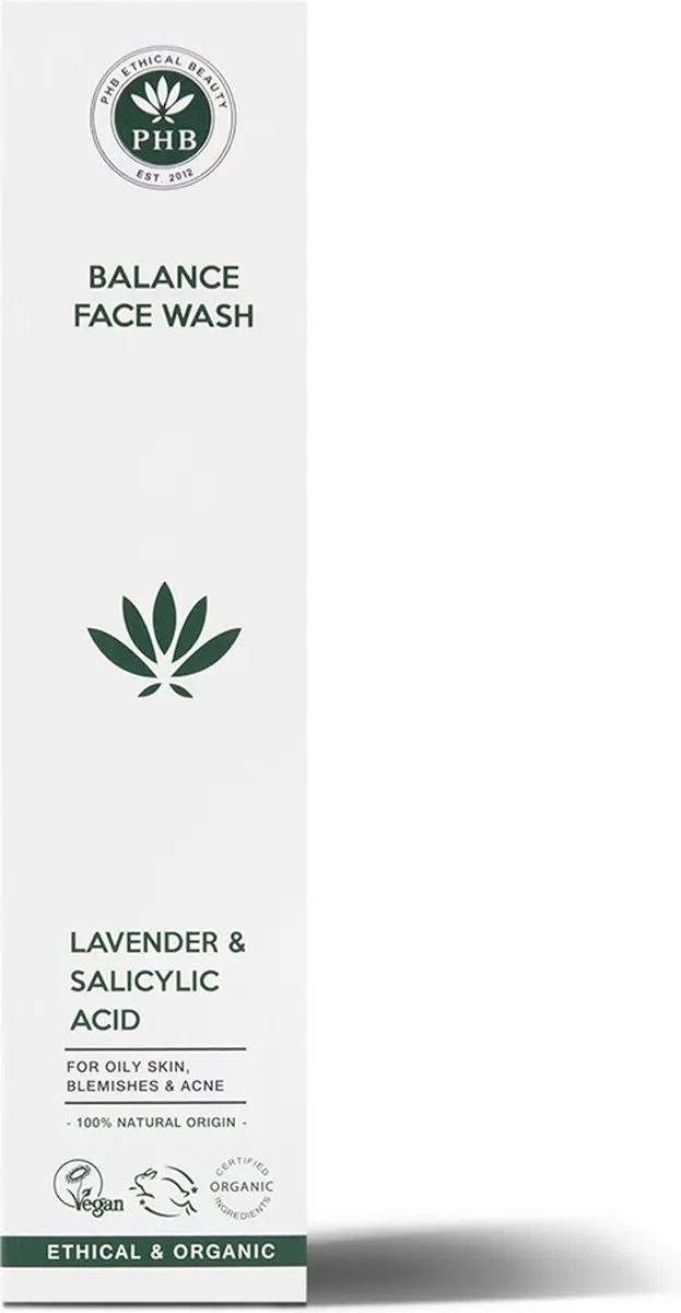 Phb Ethical Beauty Cleansers Balance Face Wash Gel Vette Huid/acne 100ml