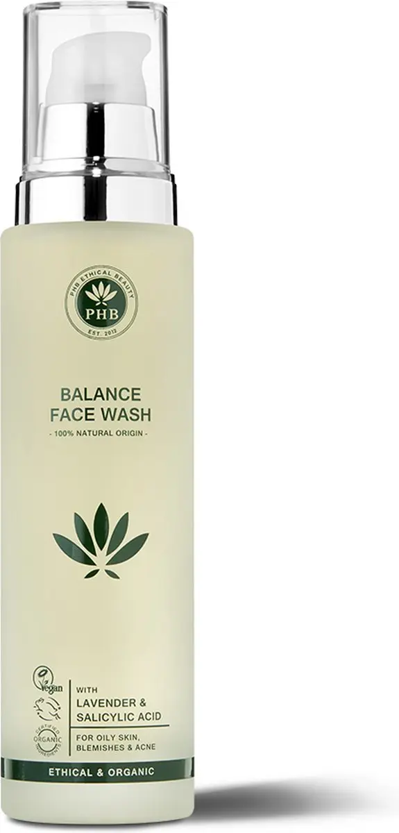 Phb Ethical Beauty Cleansers Balance Face Wash Gel Vette Huid/acne 100ml - afbeelding 2 van 3