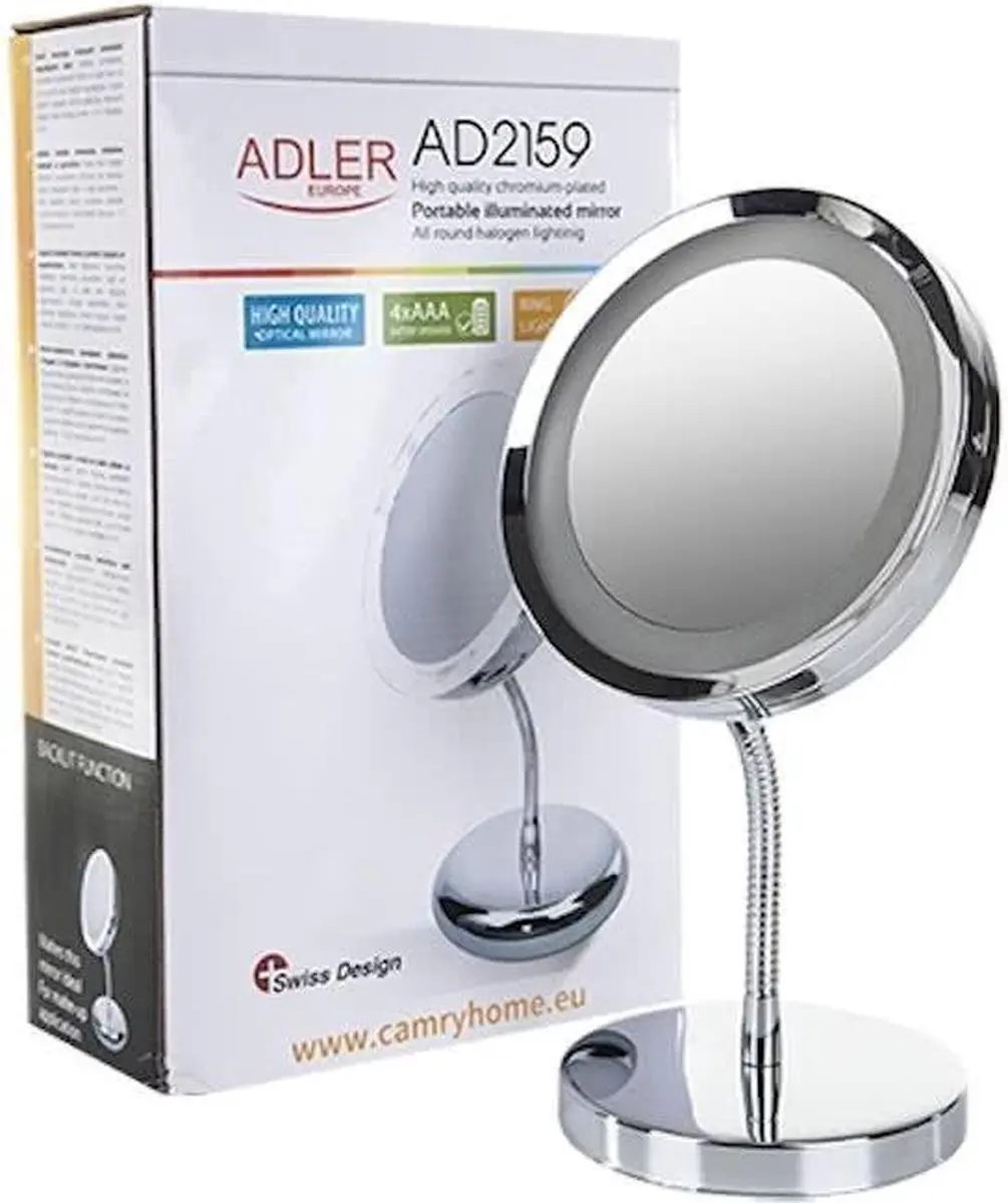Adler AD 2159 Make-up Spiegel - Verlicht - Chroom - afbeelding 3 van 6