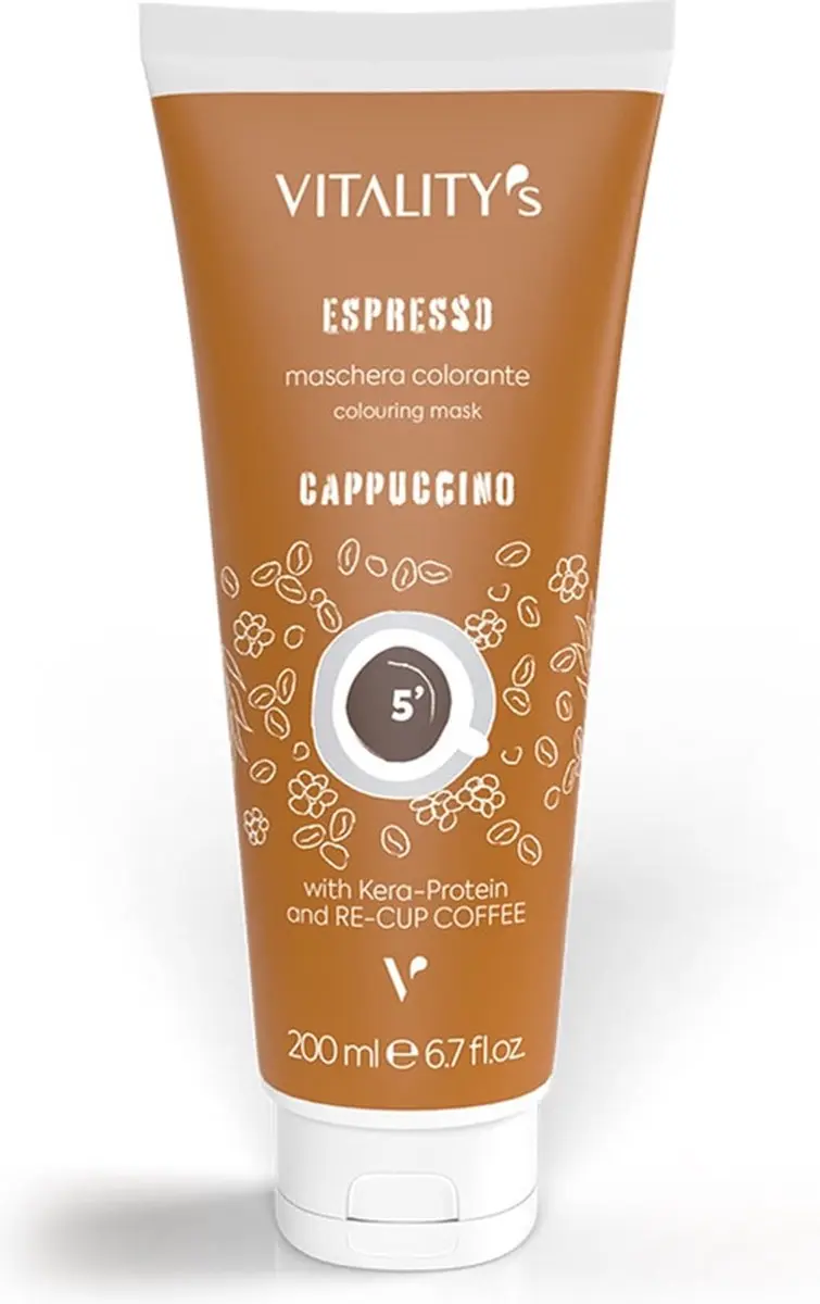 Vitality's Masker Espresso Colouring Mask Cappuccino 200ml - afbeelding 2 van 3
