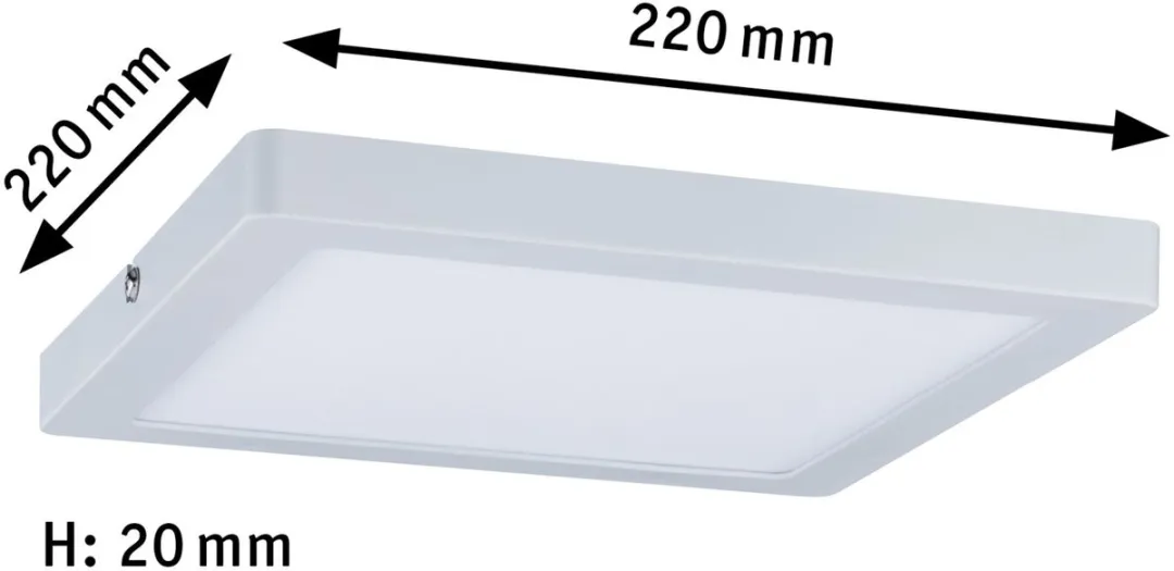 Paulmann LED-paneel Atria 14W 1150lm 4000K - 220x220mm Wit