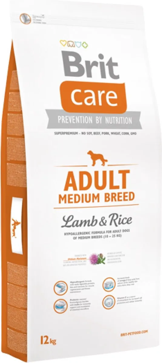 Brit Care Adult Medium Lam & Rijst 12kg