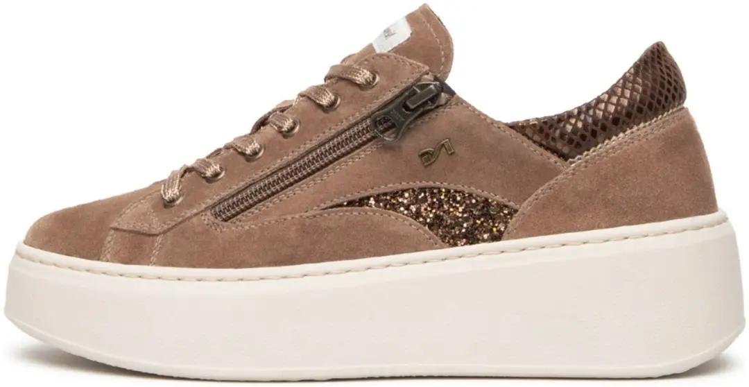 Nerogiardini Sneaker Velour T.Glitter Gr.Top Bruin Turandot Malto 1 T.Bri