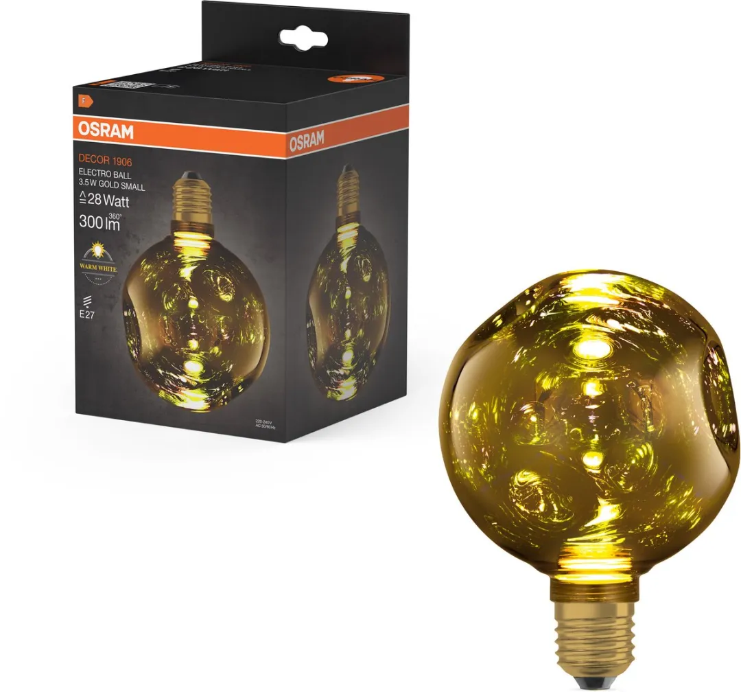 Osram Decor LED Lamp Electro Glass Small - 3.5W - Ø125cm - Mat Goud - afbeelding 4 van 6