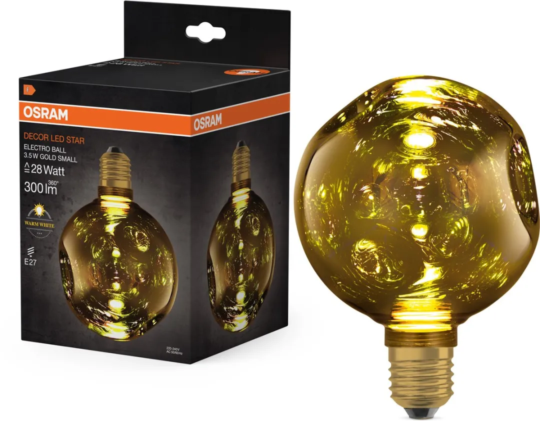 Osram Decor LED Lamp Electro Glass Small - 3.5W - Ø125cm - Mat Goud - afbeelding 3 van 6