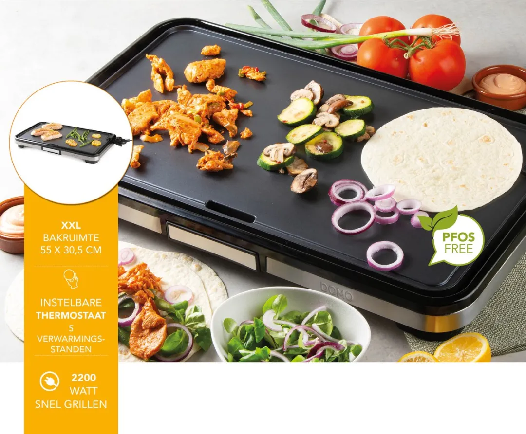 Domo DO9263G Plancha Grill XXL 2200W - 55cm