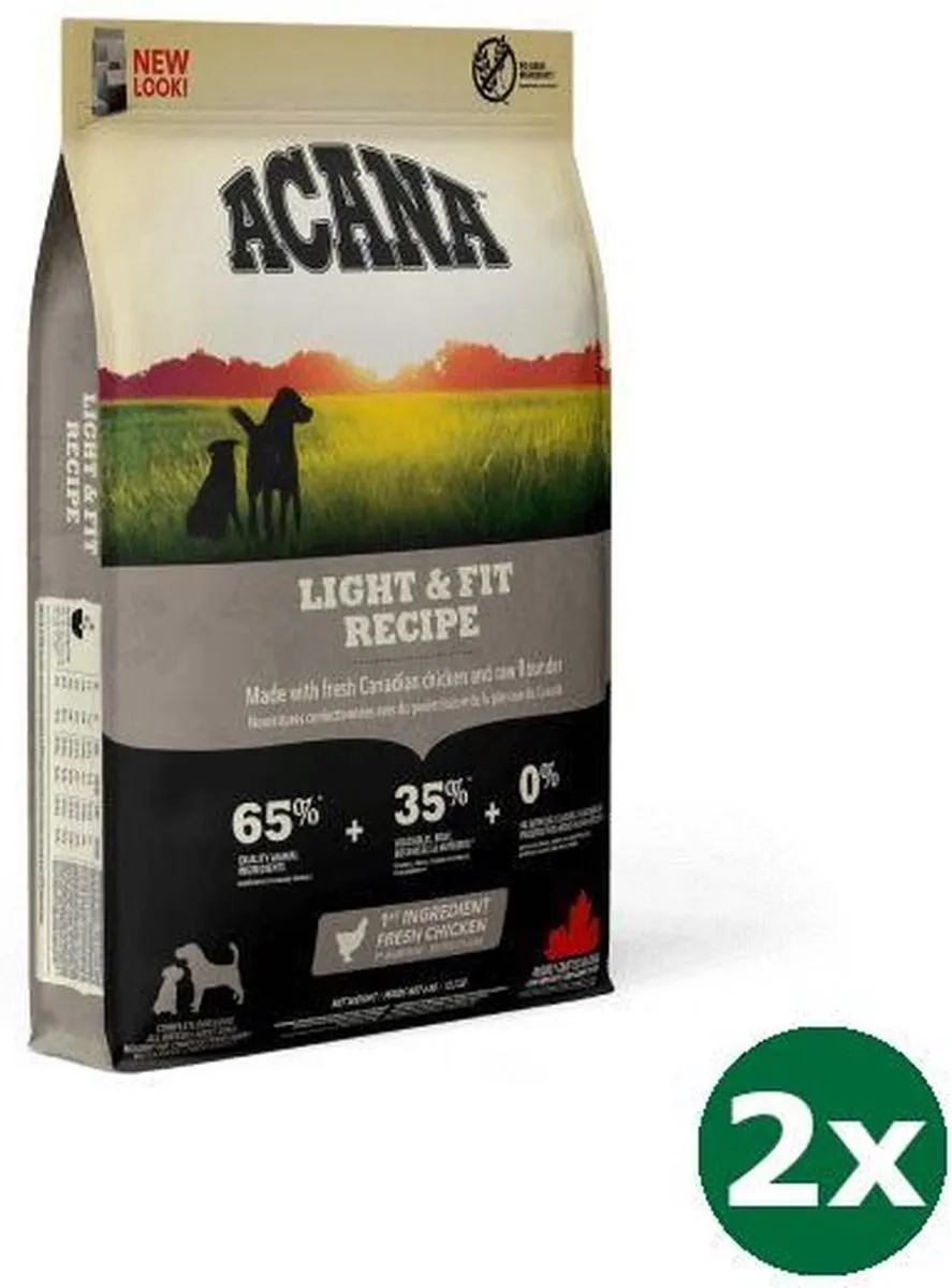 Acana Dog Light & Fit Hondenvoer 2x2kg