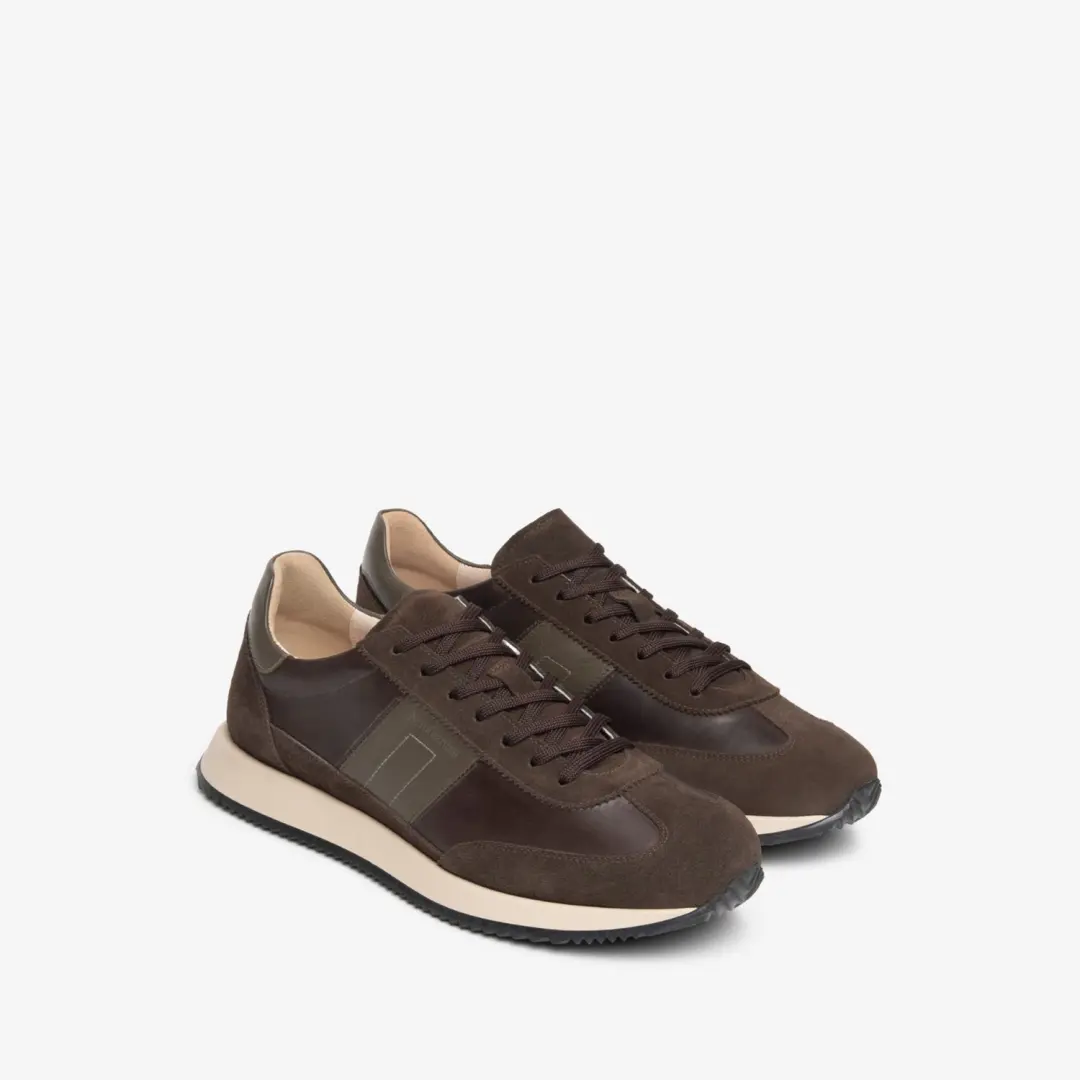 Nerogiardini Sneaker Arold Colo Kenia Caffe' Sauvage Oliva Tr Palermo T