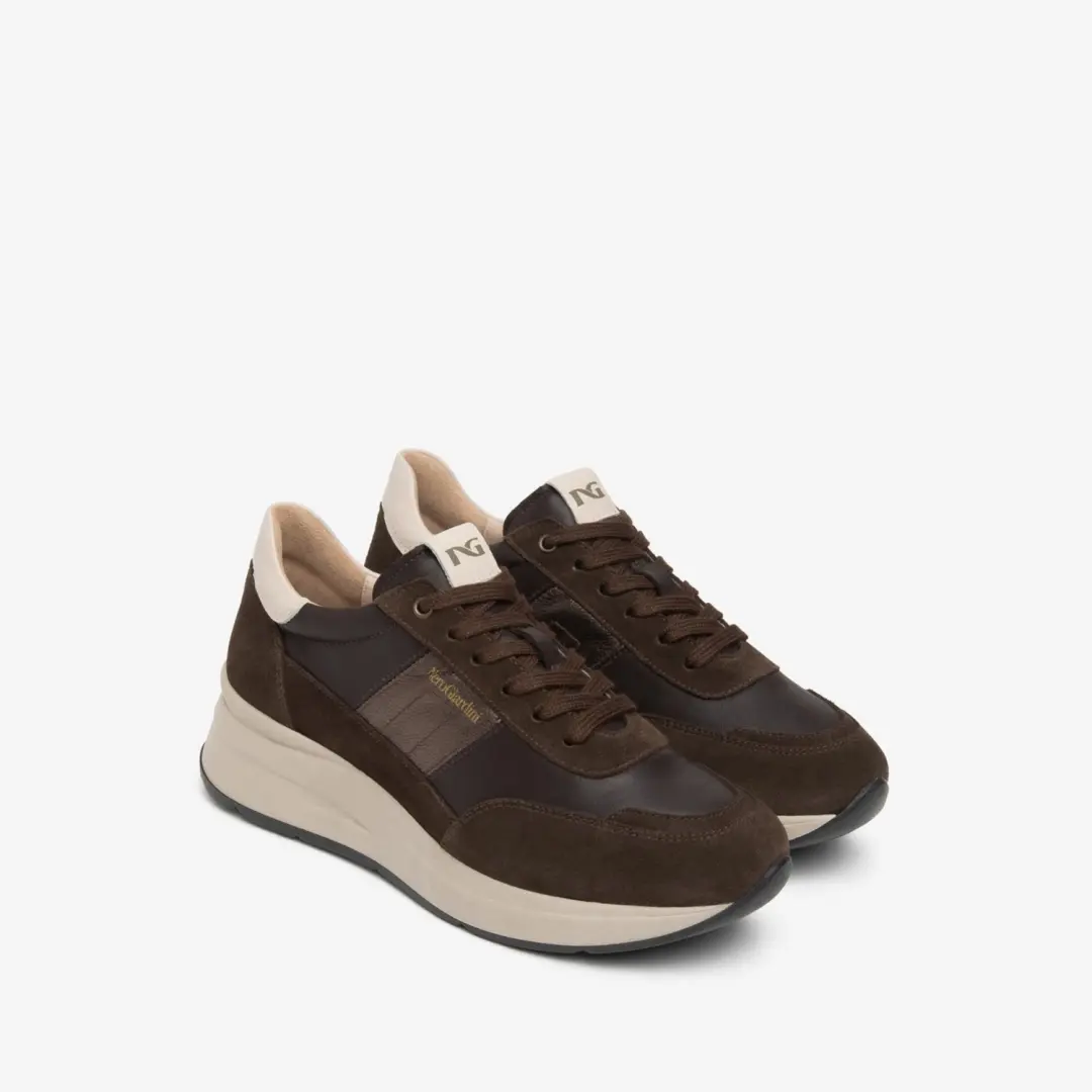 Sneaker Nerogiardini Arold Donkerbruin Savana Bruin Omega Donkerbruin Dollar