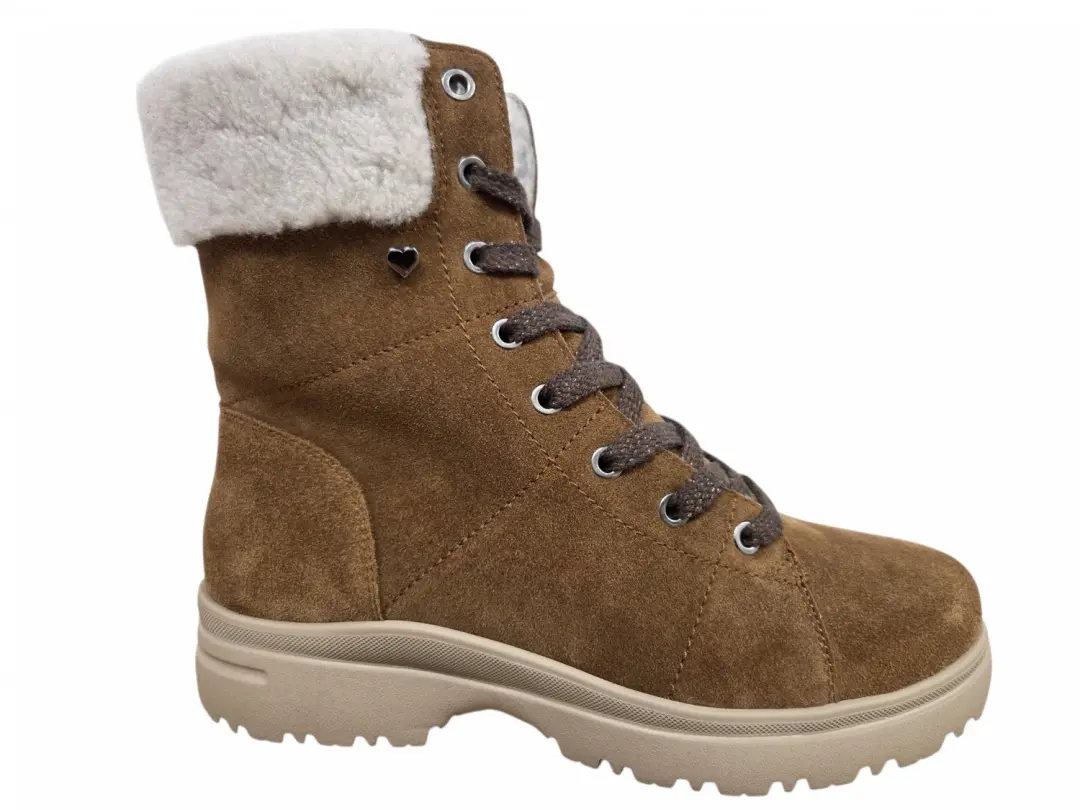 Hartjes 172.2801/30 53.00 H Veterboots Bruin Suede Dames