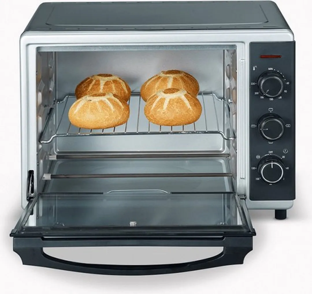 Severin TO 2056 Vrijstaande Oven - 30L - Hetelucht - Zwart/Zilver