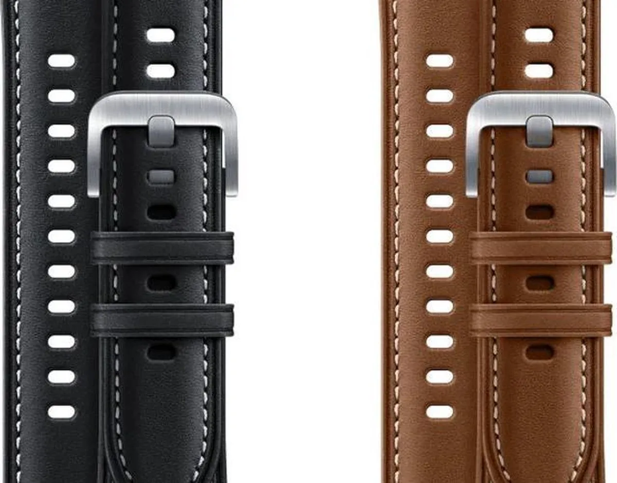 Samsung Lederen Armband Galaxy Watch 3 41mm - Zwart