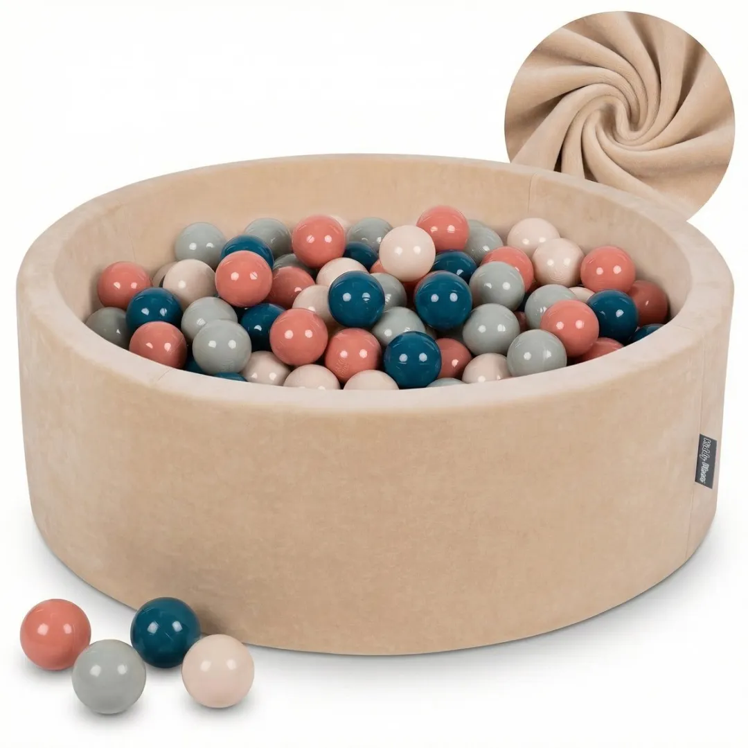 KiddyMoon Velvet Ballenbak 90x30cm 200 Ballen