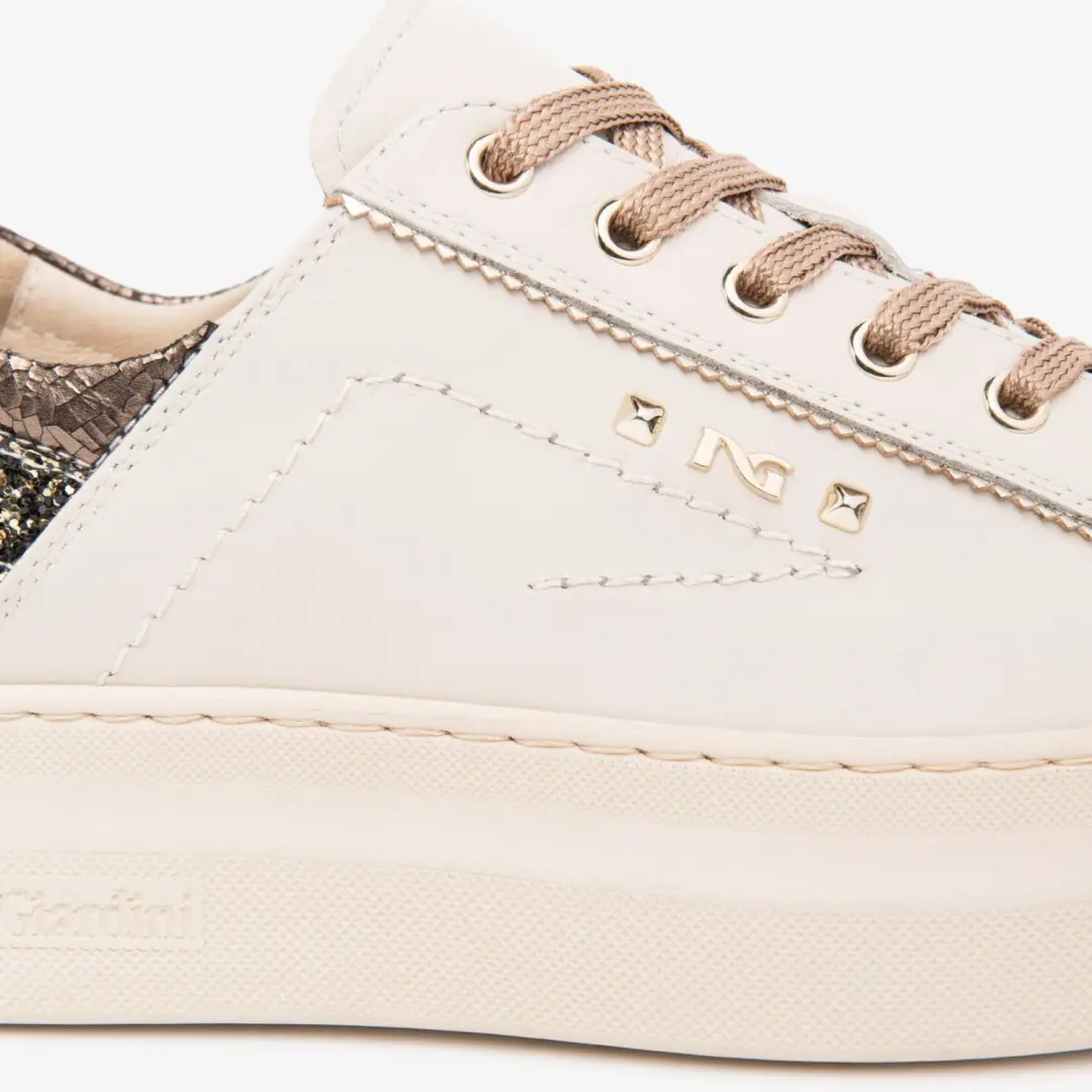 Nerogiardini Sneaker Velvet 1039 Crack 2137 Taupe T.Glitter Gr.Top Sab