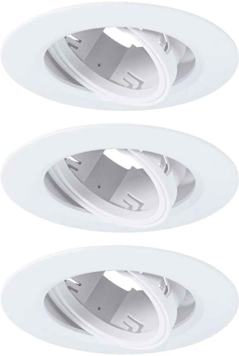 Paulmann Inbouwlamp Set 3x GU10 10W Wit - 90mm