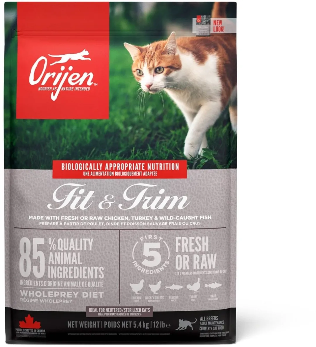 Orijen Whole Prey Fit & Trim Kattenvoer 5.4kg
