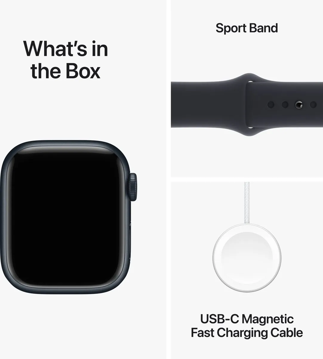 Apple Watch Series 9 GPS 41mm Middernacht Aluminium - Zwart
