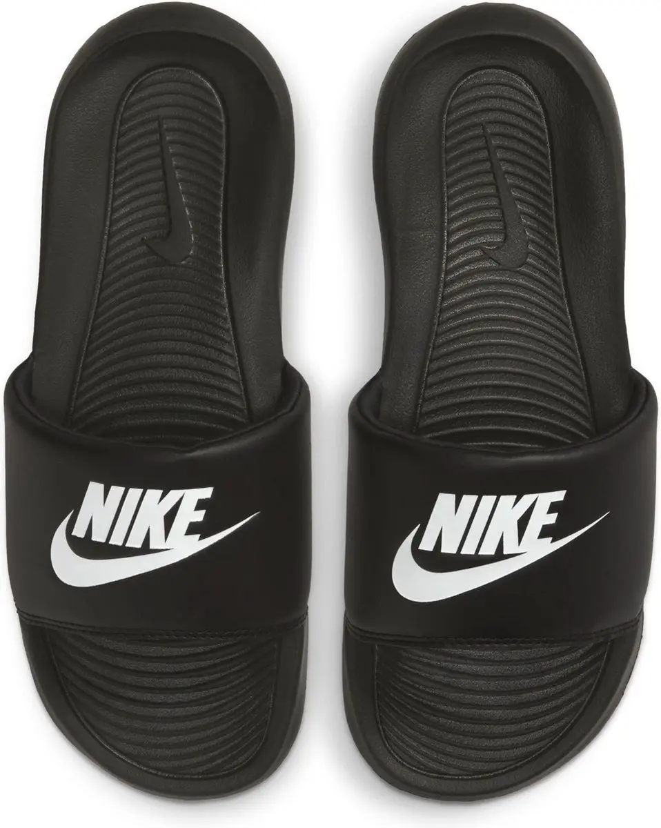 Nike V One Badslipper - Zwart/Wit - afbeelding 3 van 6