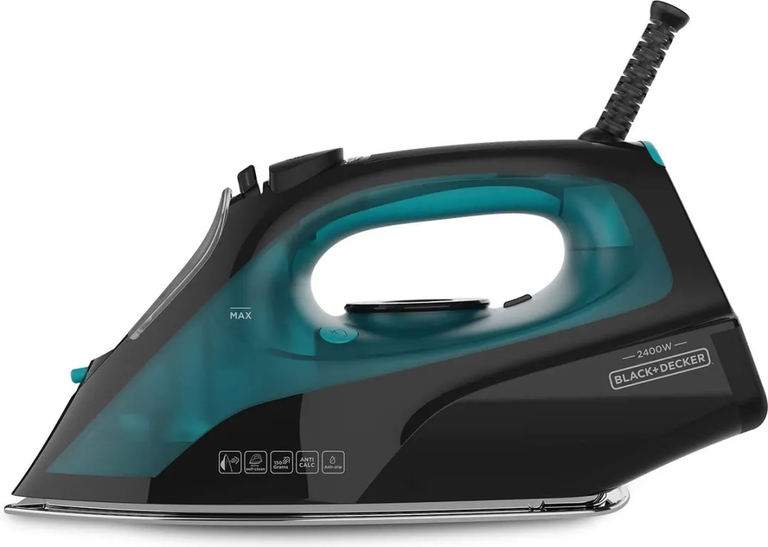 BLACK+DECKER BXIR2403E Stoomstrijkijzer 2400W - 500ml - Zwart & Blauw