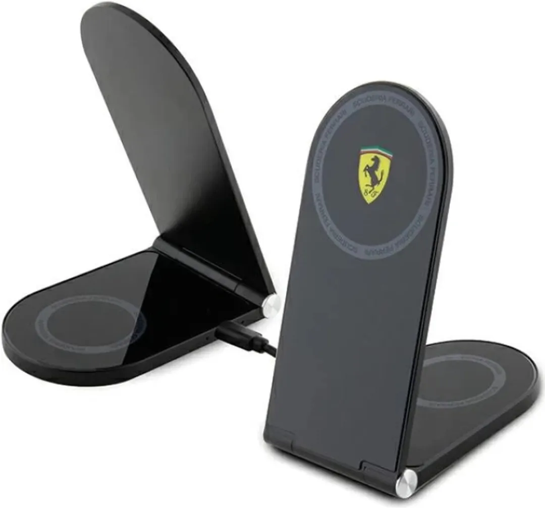 Ferrari Draadloze Oplader 2-in-1 3666339170851 - Zwart