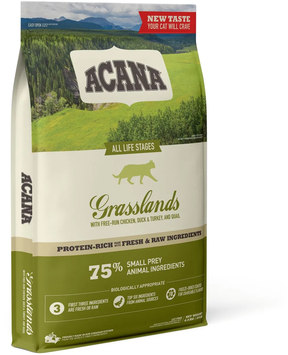 Acana Cat Grasslands Lam & Eend & Witvis Kattenvoer 4.5kg