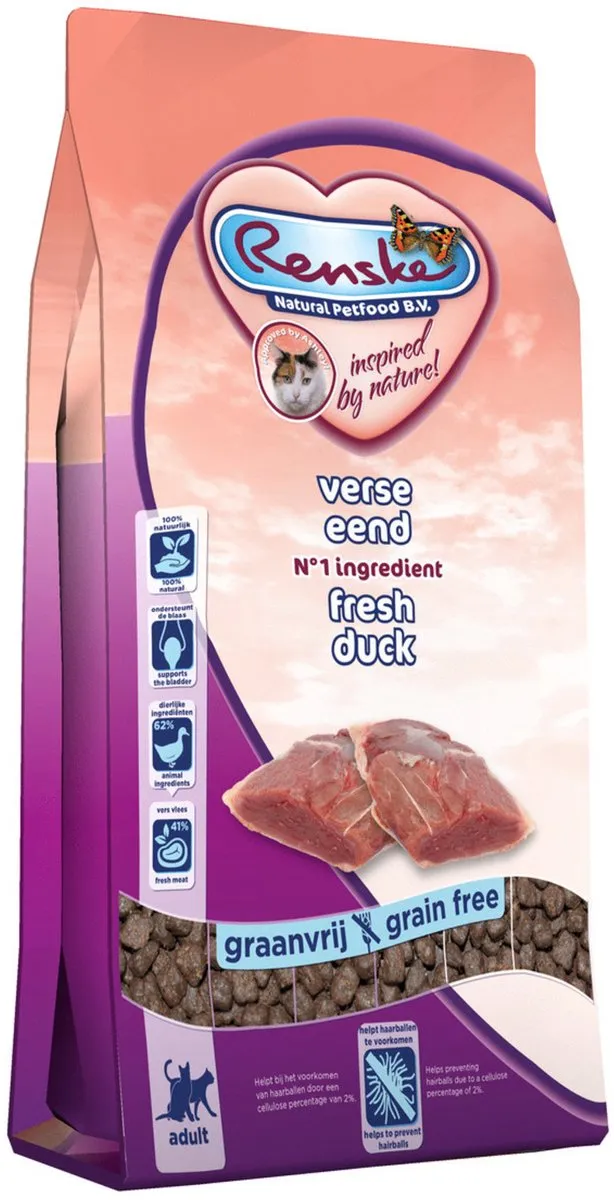 Renske Kat Adult Verse Eend Kattenvoer 1.5kg