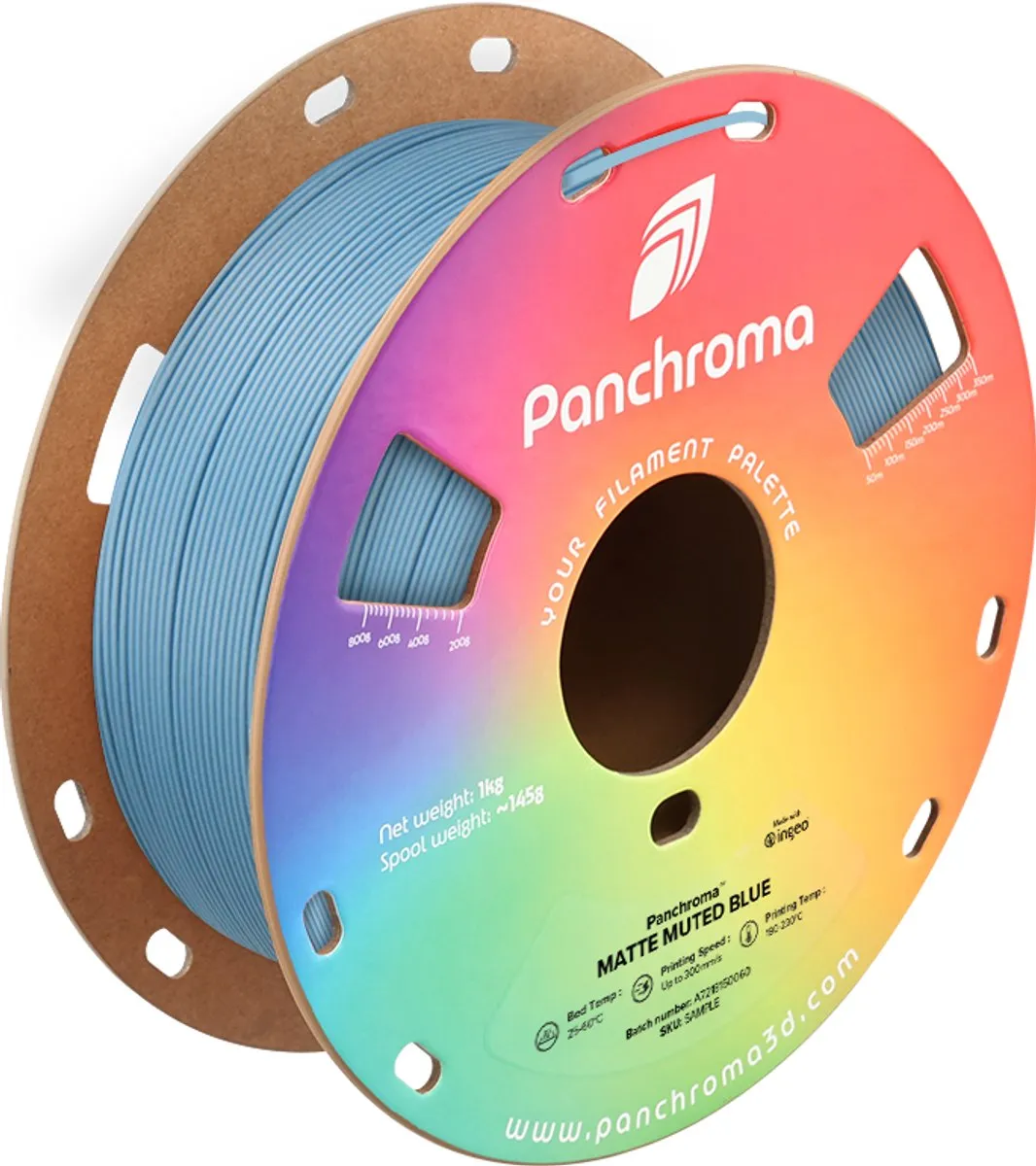 Polymaker PolyTerra PLA Matte Muted Blue 1.75mm