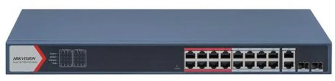 Hikvision DS-3E1318P-EI(B) - Netwerkswitch - Managed - PoE - Fast Ethernet