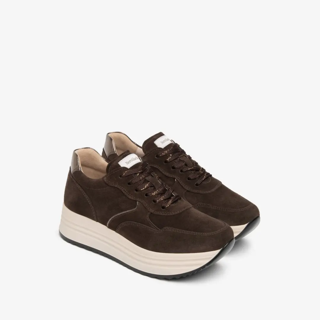 Sneaker Nerogiardini Arold Colo T.Crom Taupe Grijs Pu.Evora B16495