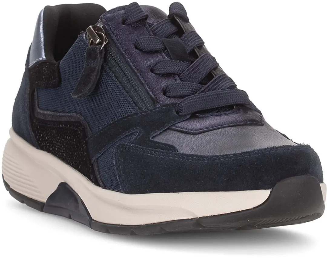 Gabor Rollingsoft Sneakers blauw Suede - Dames - afbeelding 3 van 6