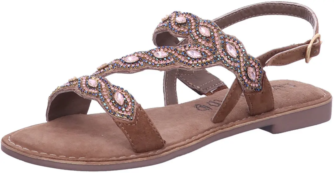 Lazamani dames slippers bruin maat 40