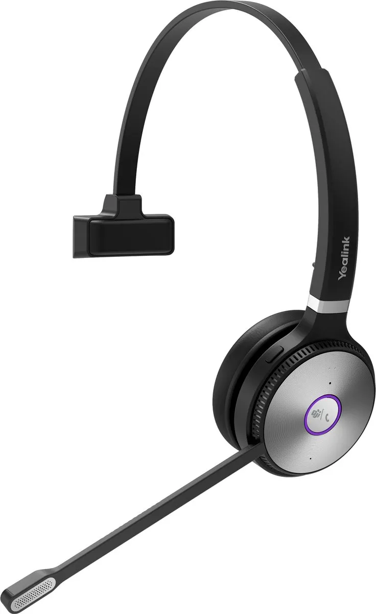 Yealink WH62 Mono UC – Draadloze Headset | Noise Cancelling | USB | 160m Bereik | 13 Uur Spreektijd