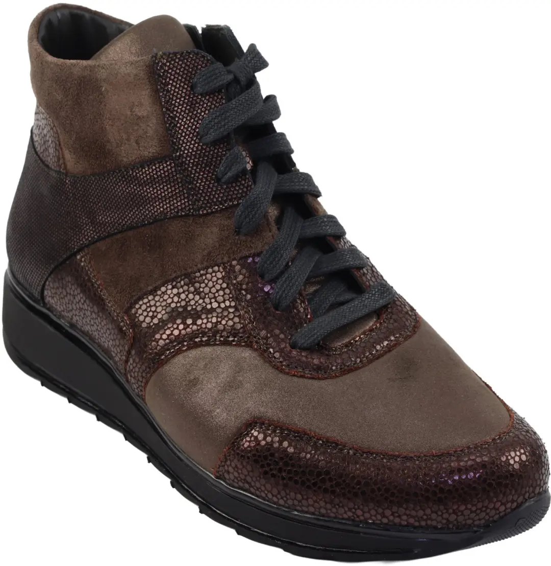 Durea 9745 Veterboots Dames - Donkerbruin - 41 - afbeelding 2 van 4