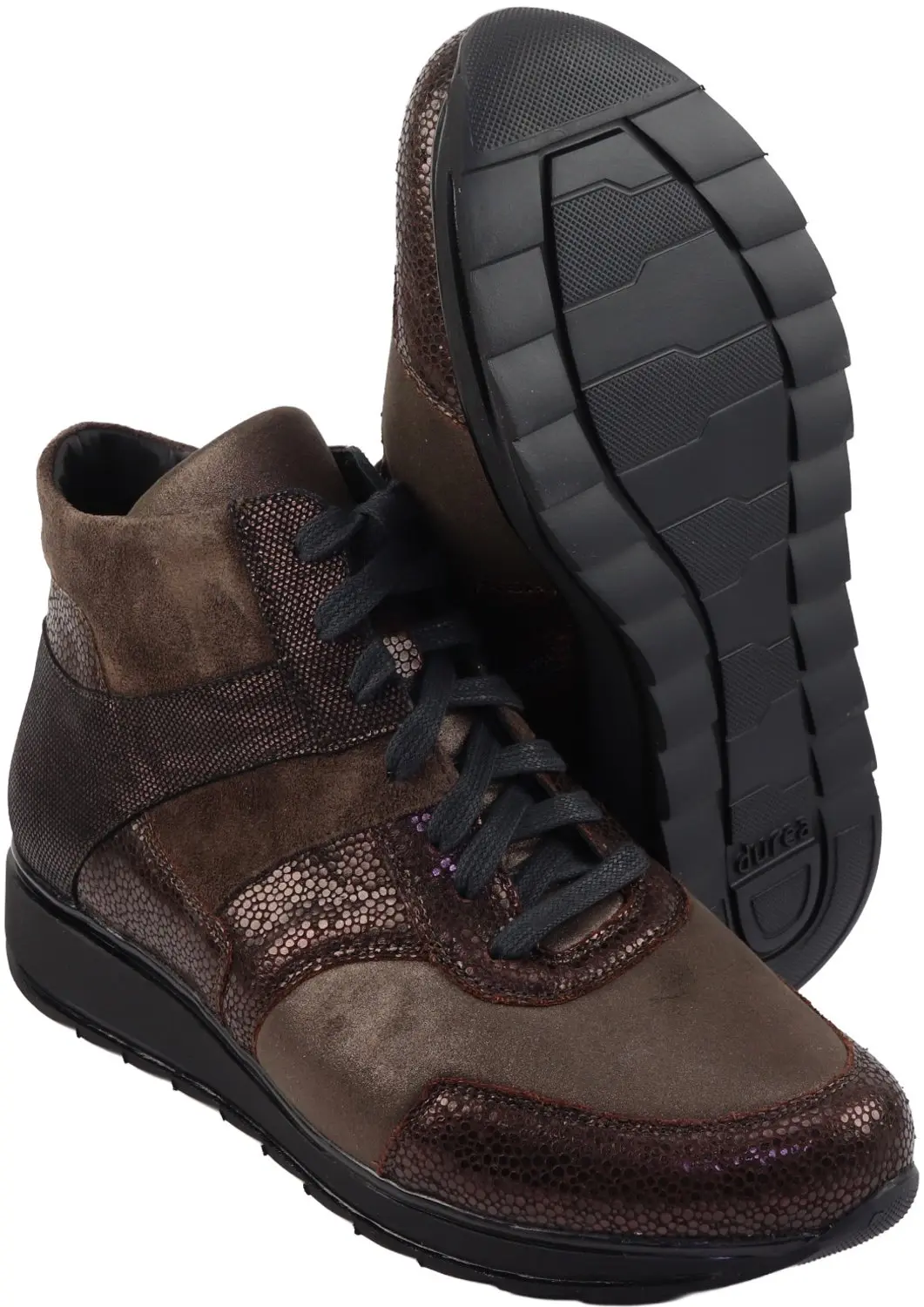 Durea 9745 Veterboots Dames - Donkerbruin - 41 - afbeelding 3 van 4