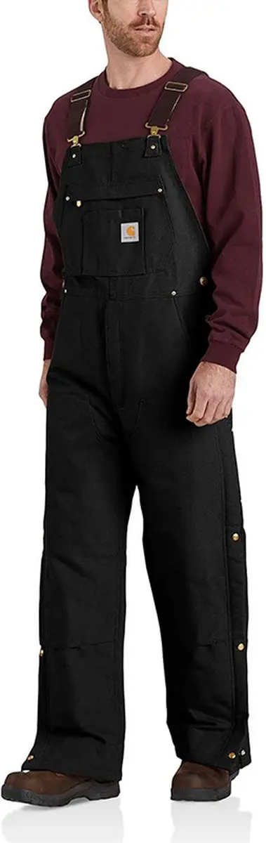 Carhartt Bib Overall Geïsoleerd Duck - Zwart - XL - afbeelding 4 van 5