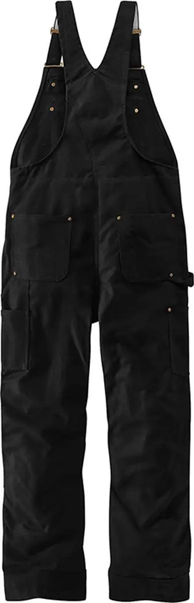 Carhartt Bib Overall Geïsoleerd Duck - Zwart - XL - afbeelding 3 van 5
