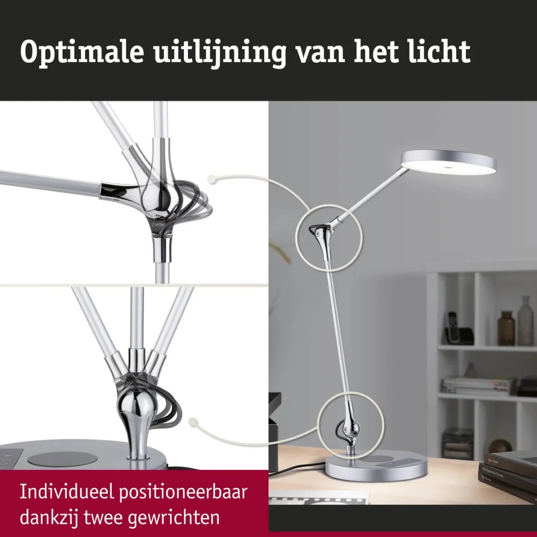 Paulmann LED Bureaulamp Numis 1000lm 11W - Zilver